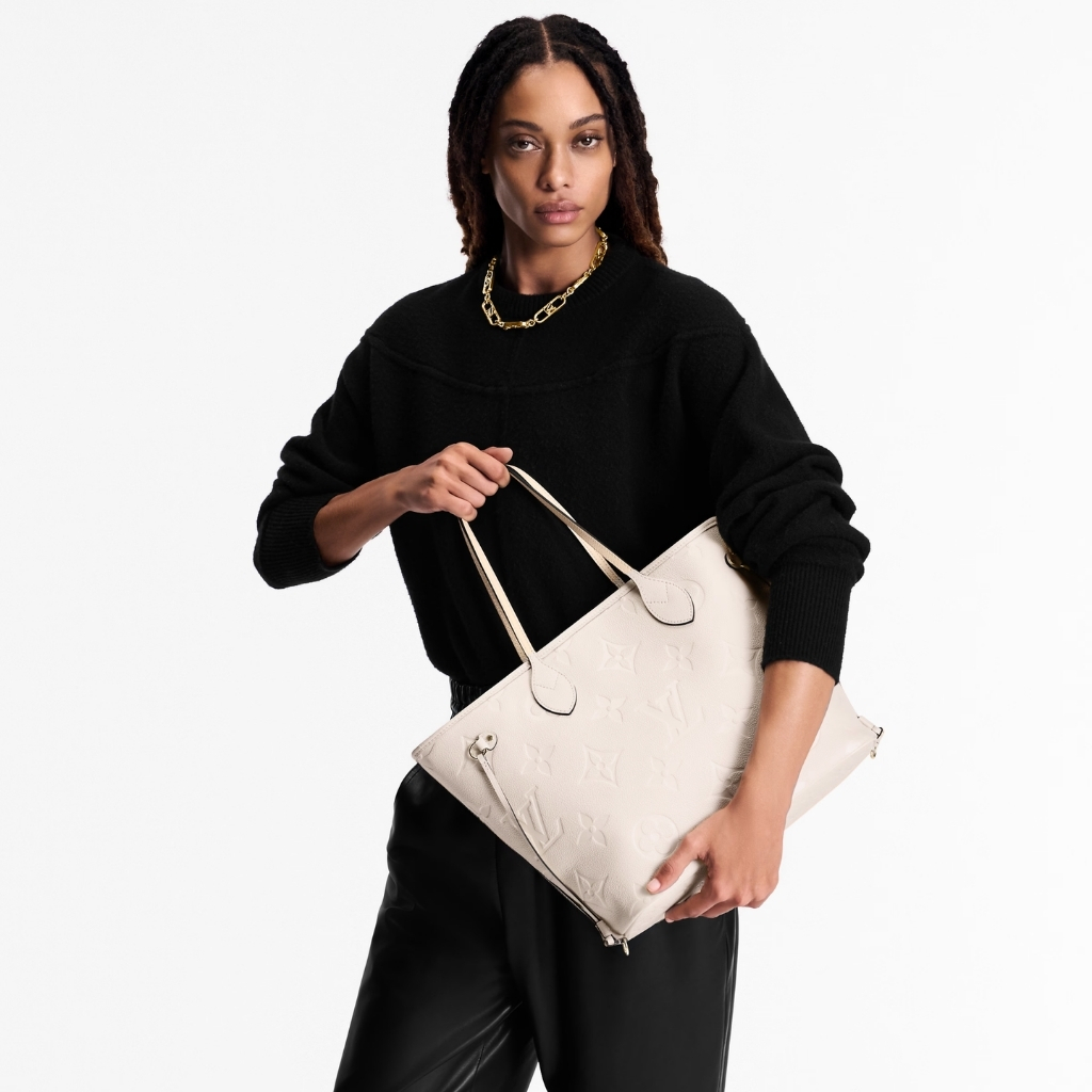 Louis Vuitton Neverfull MM Crème Beige 31Cm M46676
