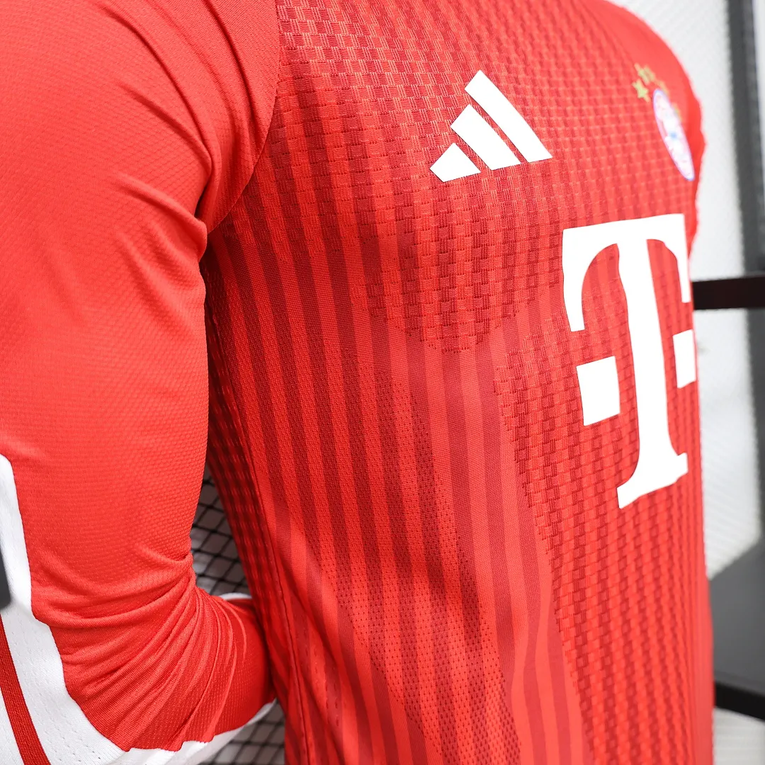 2026/27 Bundesliga Bayern Munich Team Home Football Jersey Player Version Long Sleeves - JerseyFun