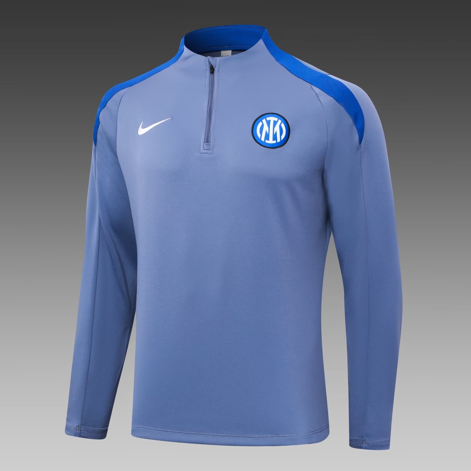 2024/2025 Inter Milan Half-Pull Training Suit Grey Football Jersey 1:1 Thai Quality Set