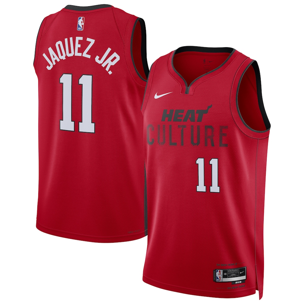 Unisex Miami Heat Jaime Jaquez Jr. Red 2024/25 Swingman Jersey - City Edition