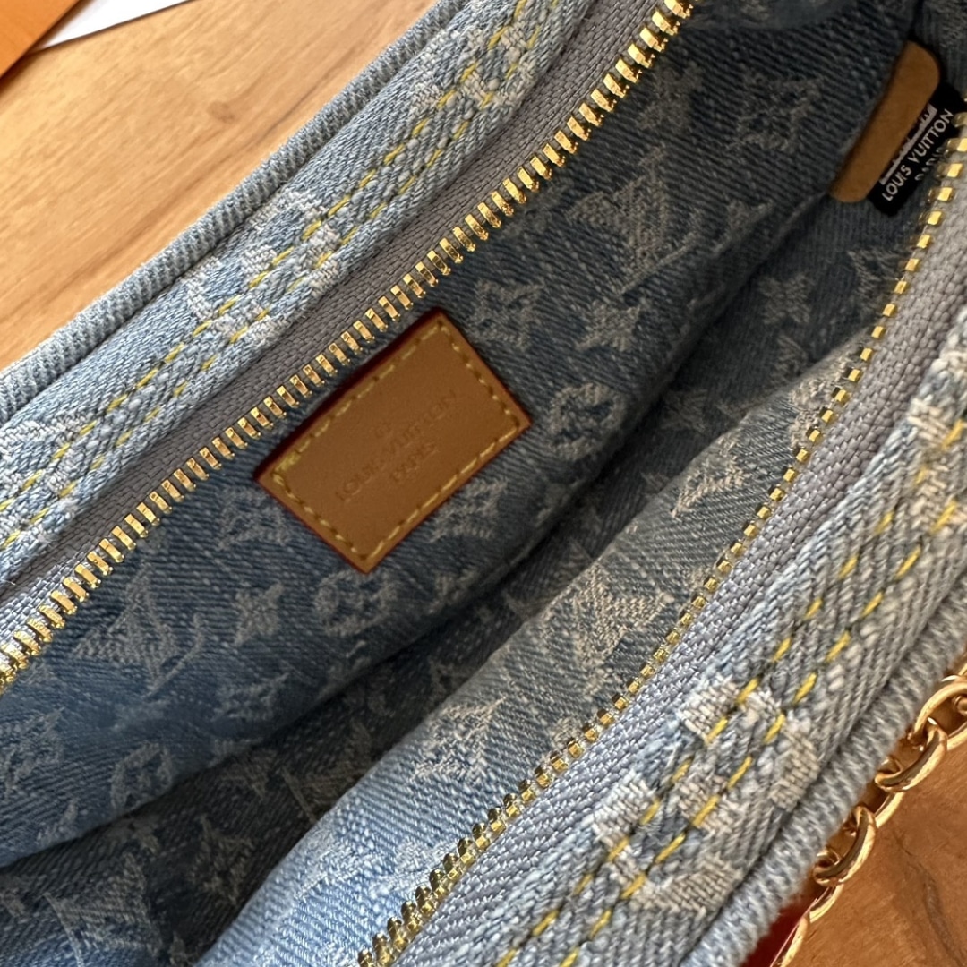 Louis Vuitton Lv By The Pool Loop Monogram Sky Blue Denim 25Cm M24846