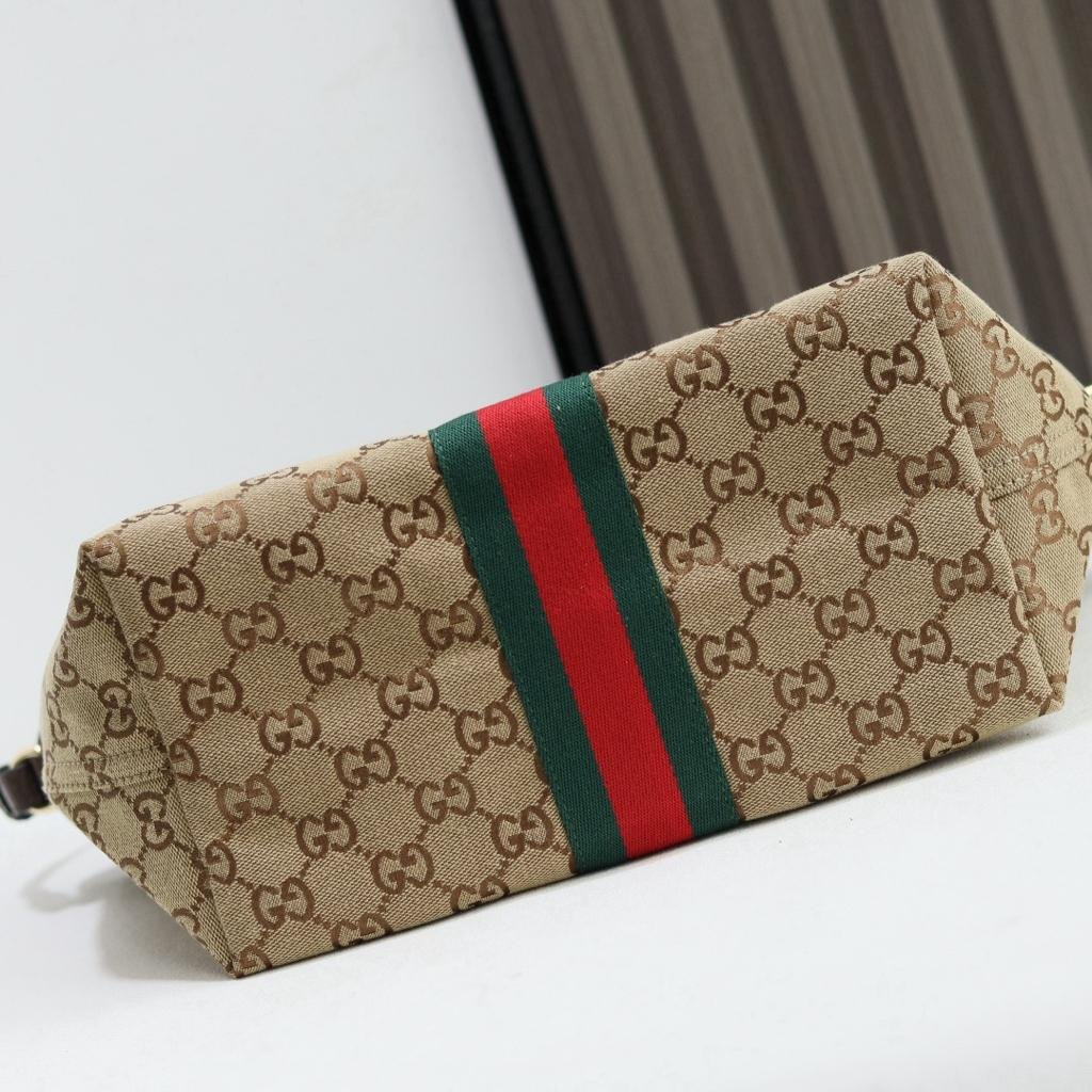Gucci Giglio small Tote Bag 25cm/9.8in Beige And Brown 860845