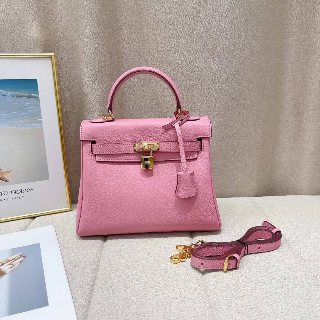 Hermès Kelly 28 Sellier Handbag In Rose Confetti Epsom Leather 28Cm