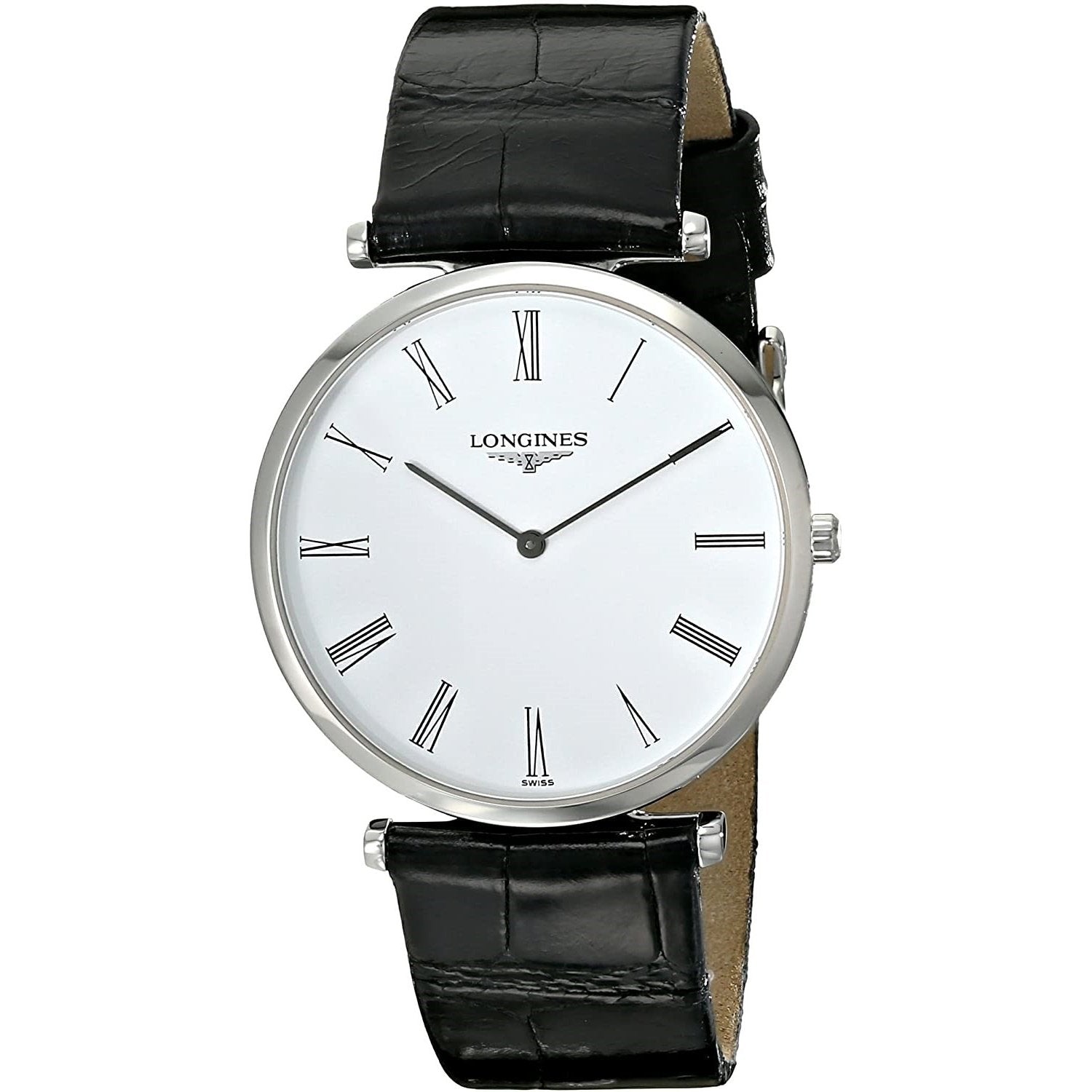 【Super Clone】Longines Men's L47094112 La Grande Classique Black Leather Watch