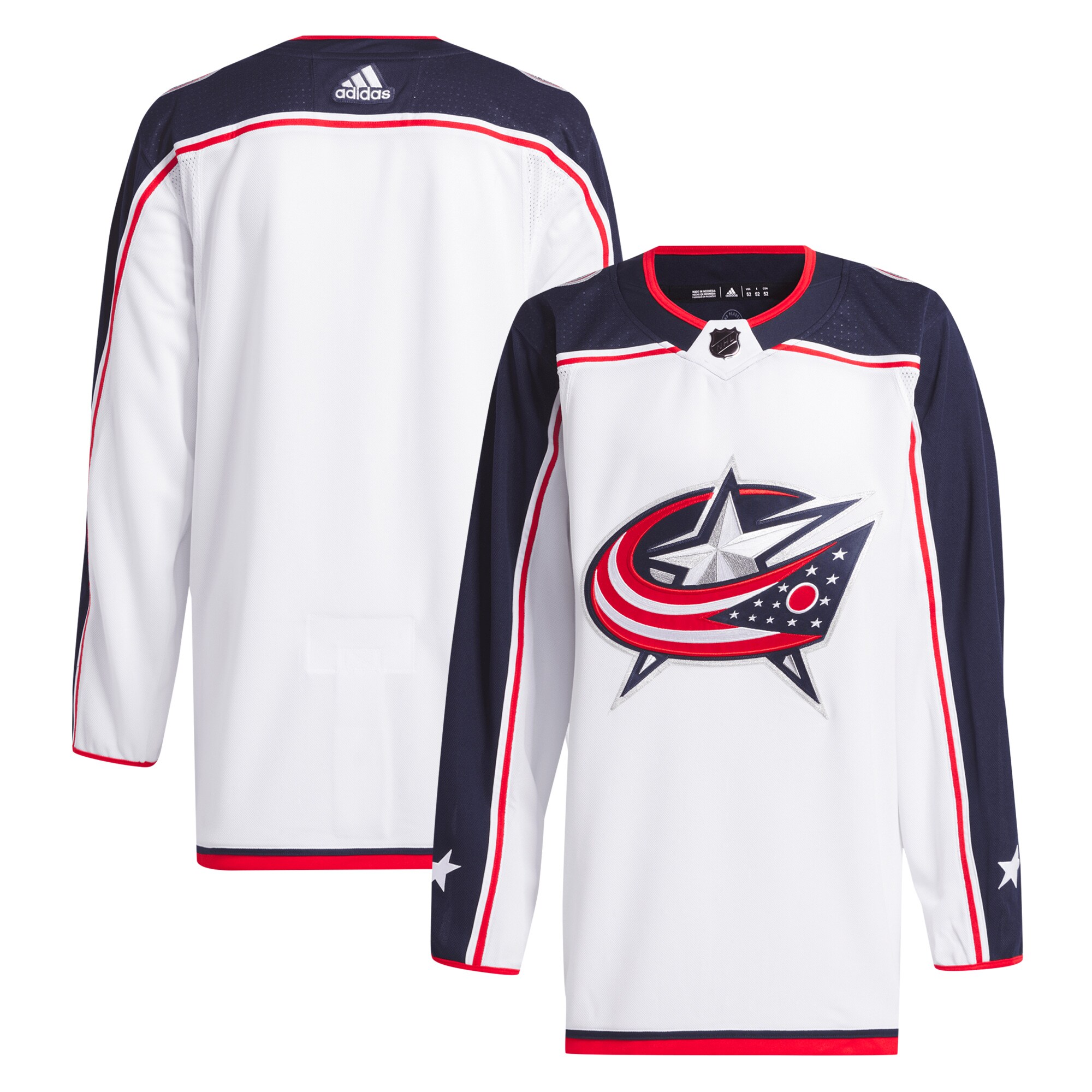 Columbus Blue Jackets adidas Away Primegreen Authentic Jersey – White
