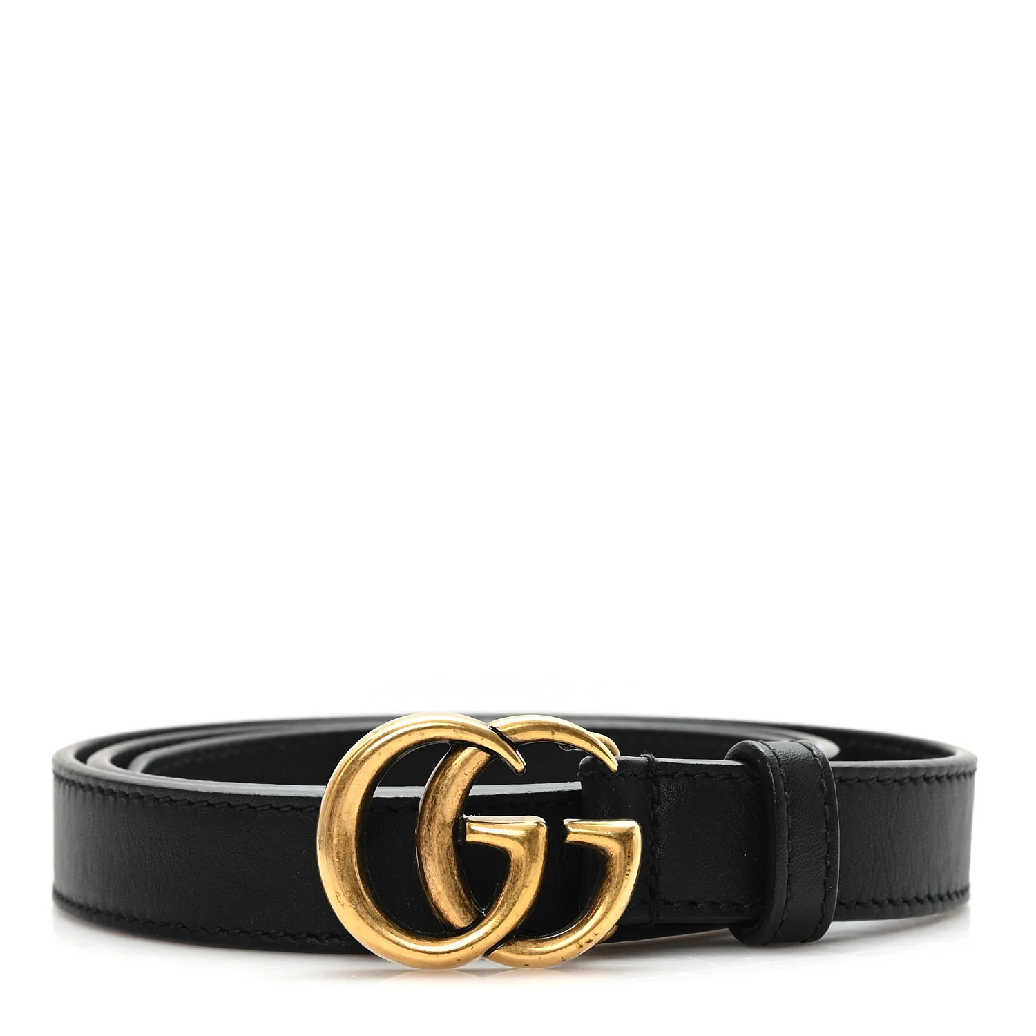 Calfskin Double G 20mm Belt 75 30 Black