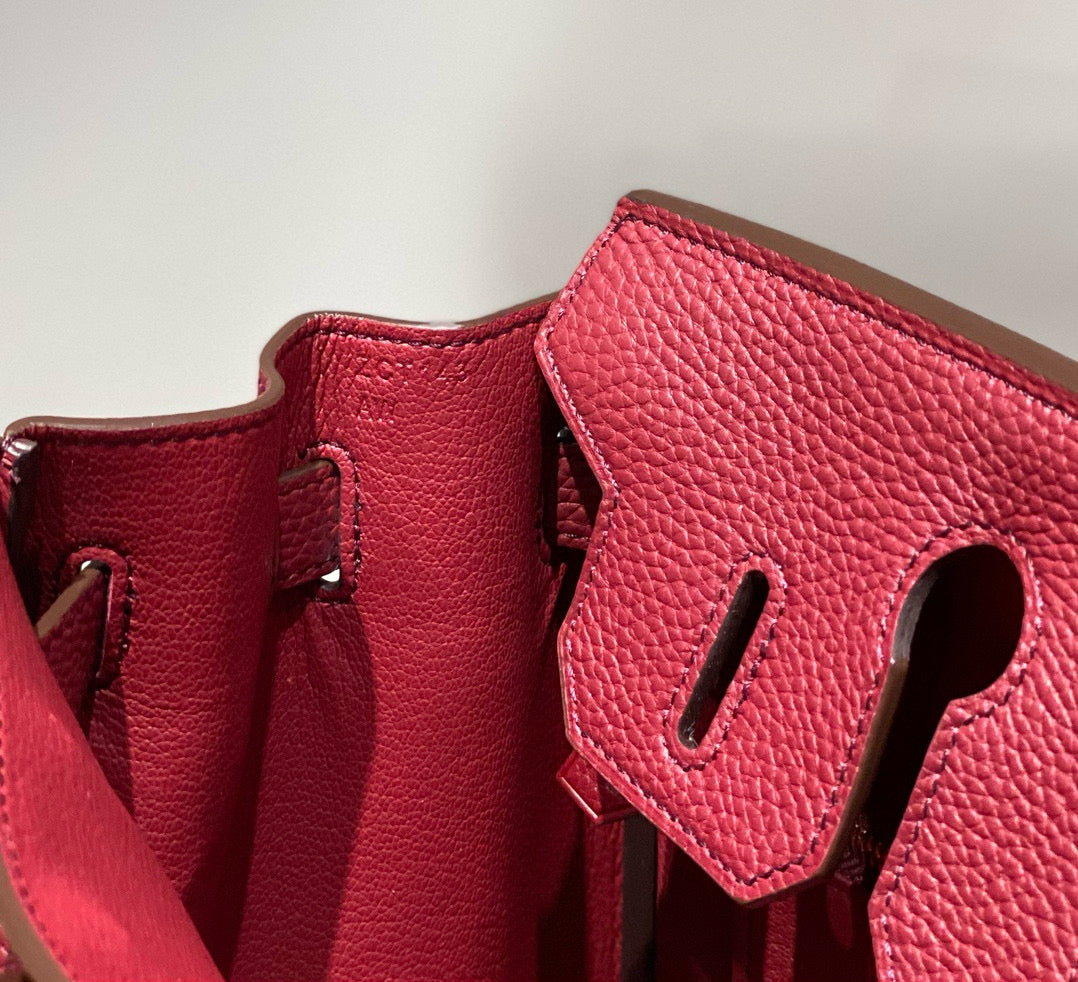 Hermes Birkin 25Cm Rouge H Togo Leather Gold Hardware