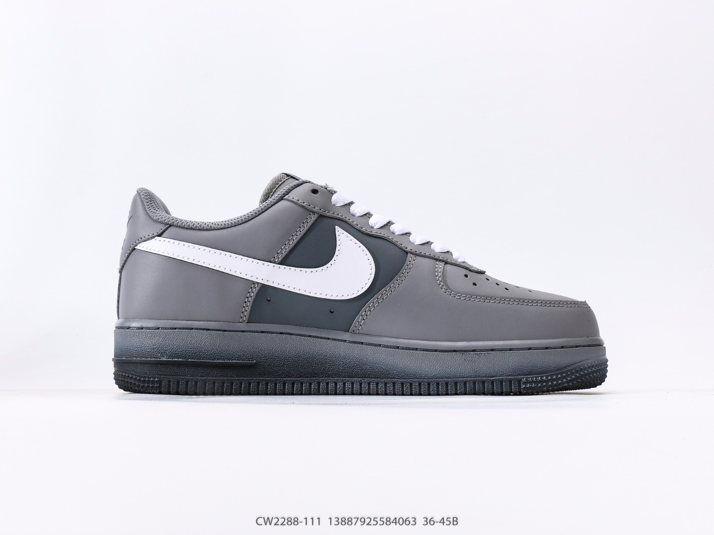 Nike Air Force 1 Low Moon Gray Gradient Custom
