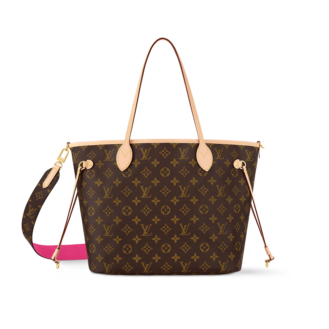Louis Vuitton LV Neverfull Bandoulière Inside Out Mm Rose 31Cm M12257