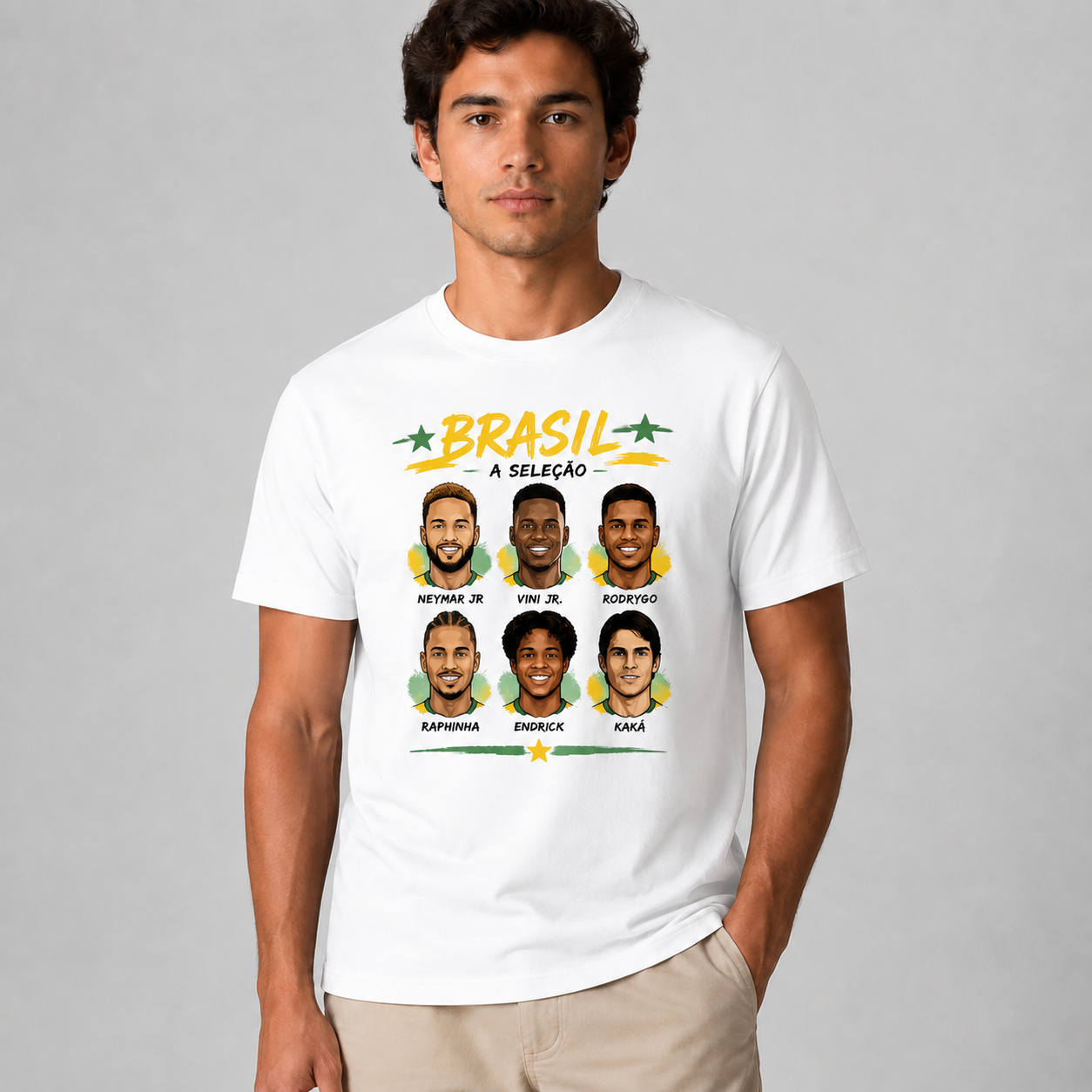Brazilian Player Pure Cotton T-Shirt – Limited-Time Offer