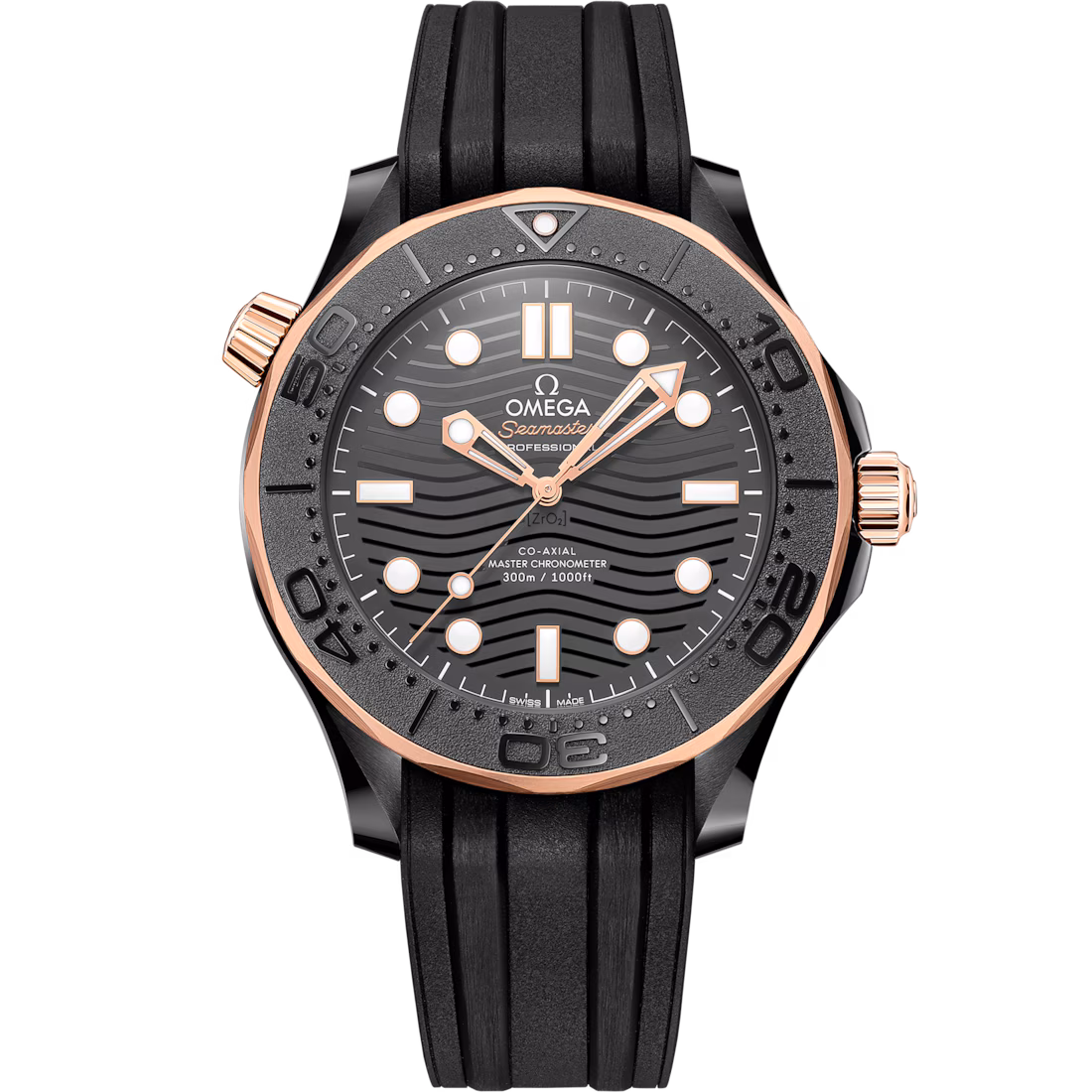 Omega Seamaster Diver 300M 43.5mm Black Dial Black ceramic Strap 210.62.44.20.01.001