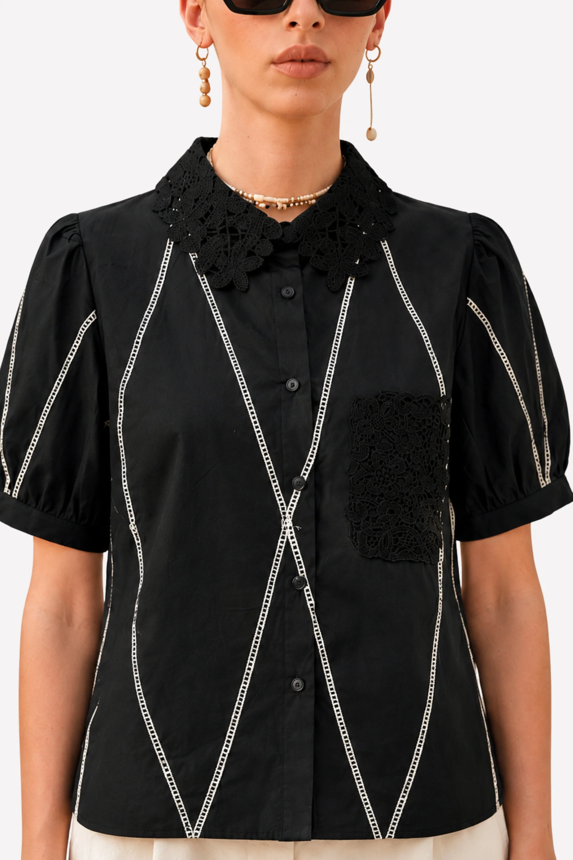 Black Swan Crochet Shirt