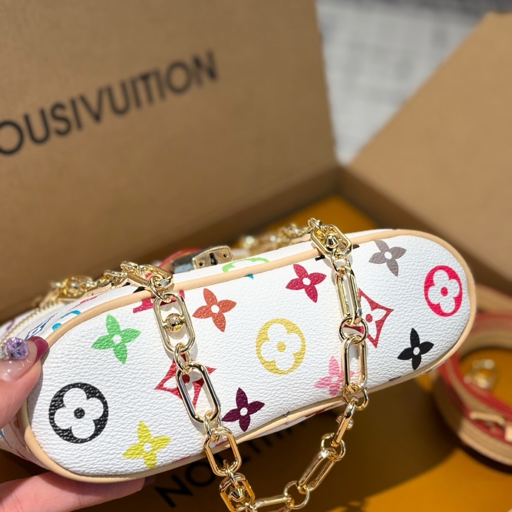 Louis Vuitton X Takashi Murakami Vanity Chain Pouch White 20cm M13662