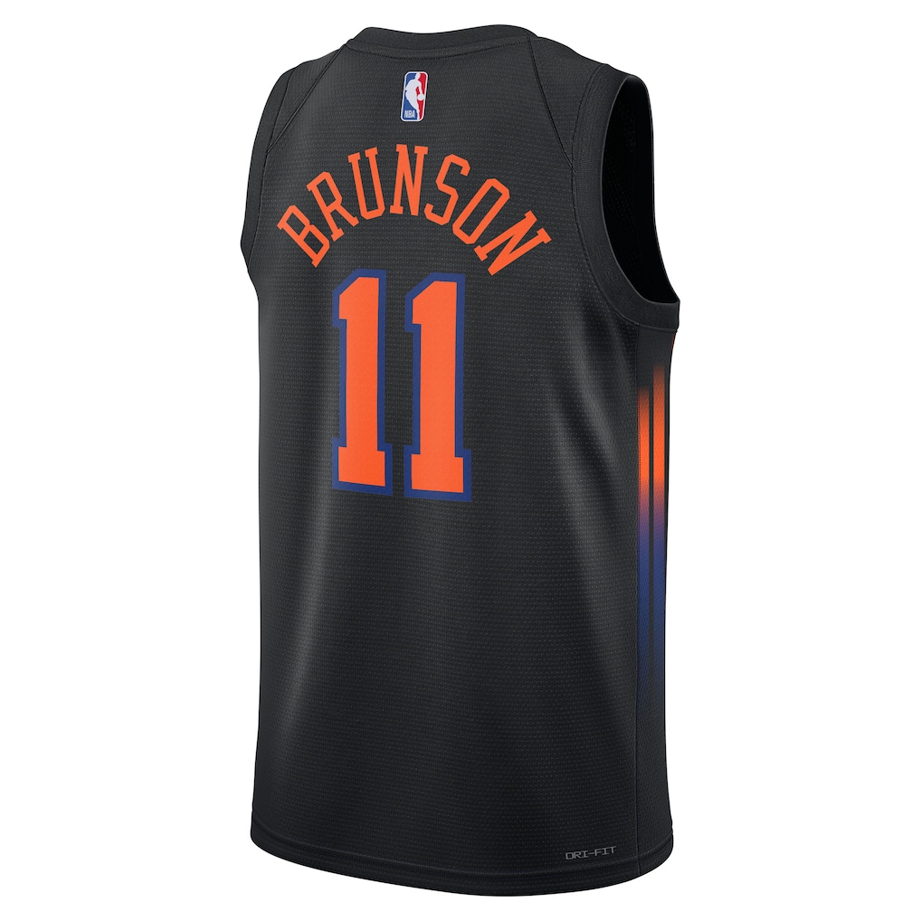 Unisex New York Knicks Jalen Brunson Jordan Brand Black Swingman Jersey - Statement Edition
