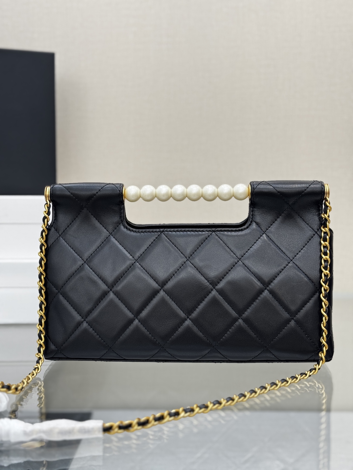 Pearl Handle Flap Bag
