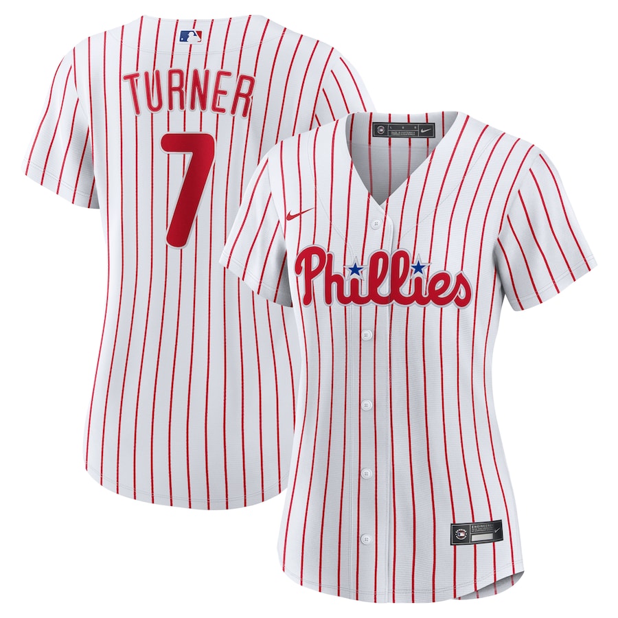 Trea Turner Philadelphia Phillies Women's Home Player Jersey White