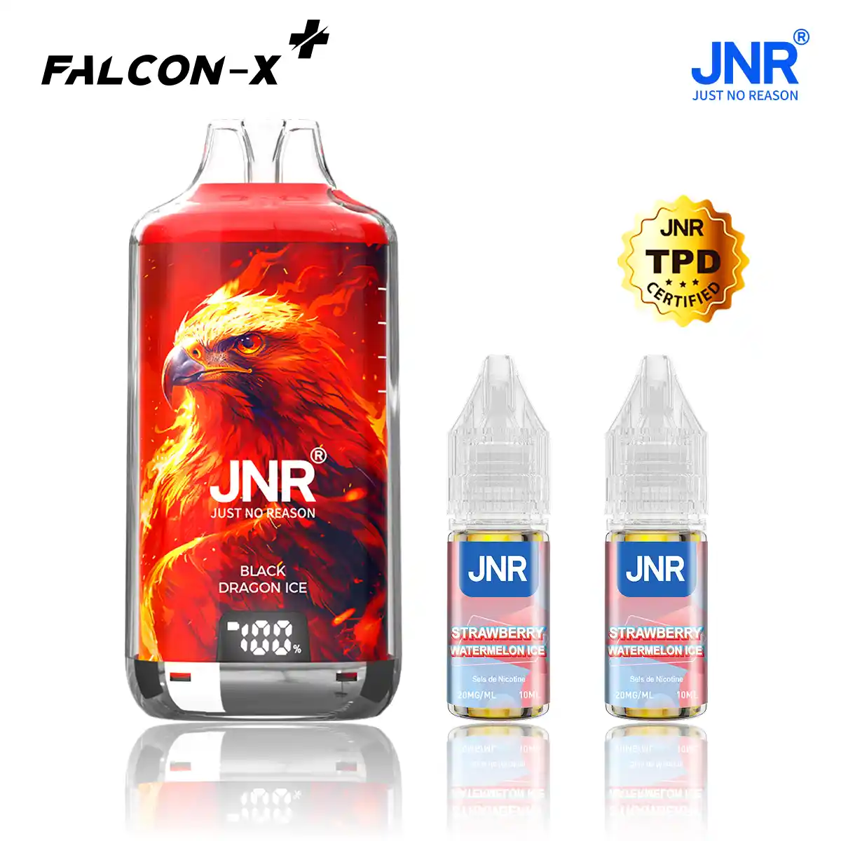 JNR Falcon X⁺ (Falcon X Plus) 28000 Puffs - Kit Pod Remplissable et Rechargeable