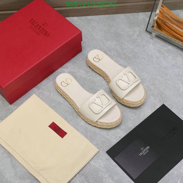 Valentino Garavani VLogo Signature Slide Sandals White