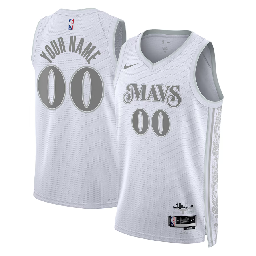 Unisex Dallas Mavericks White 2024/25 Custom Swingman Jersey - City Edition