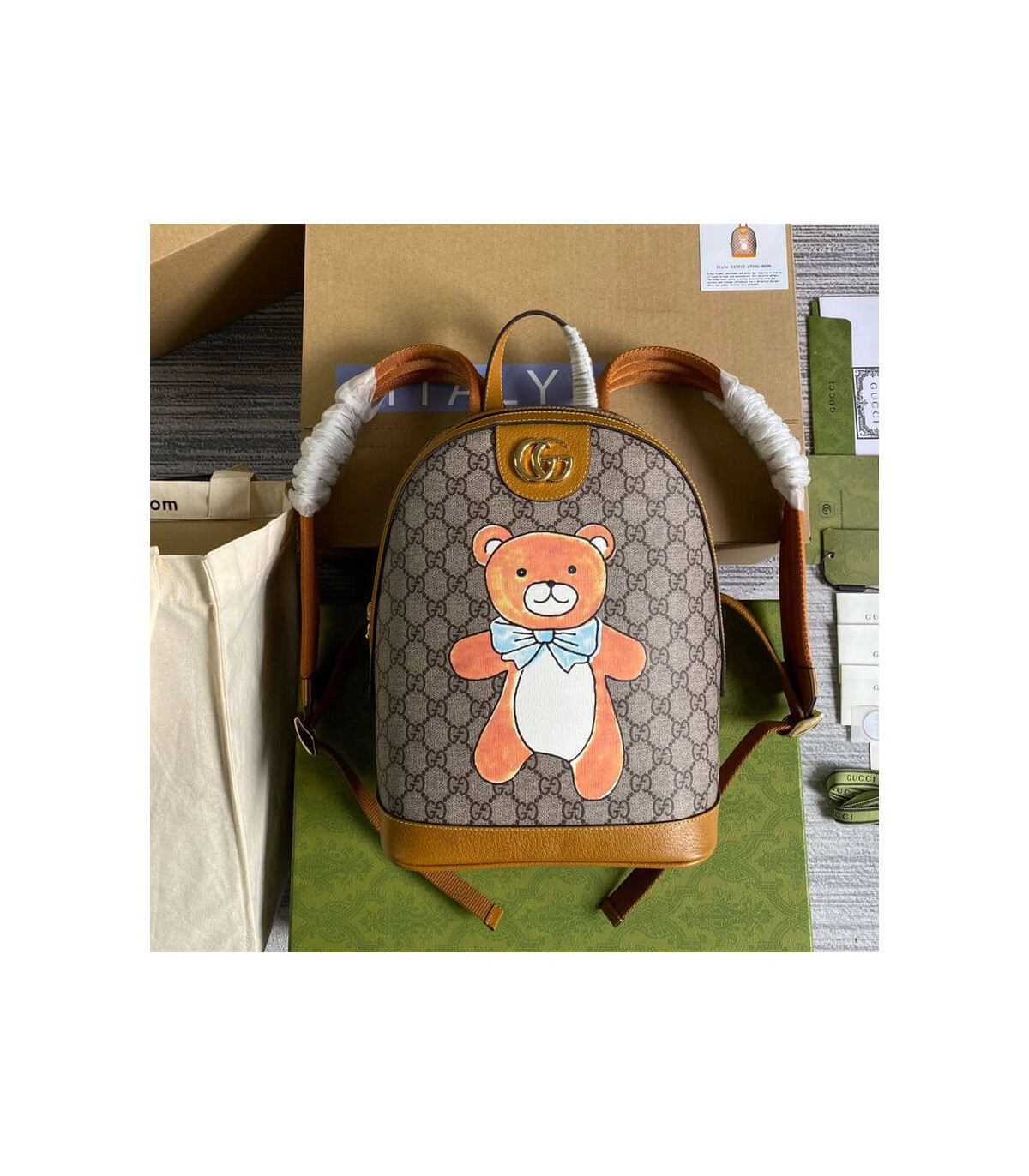 KAI x Gucci Teddy Bear Print Backpack
