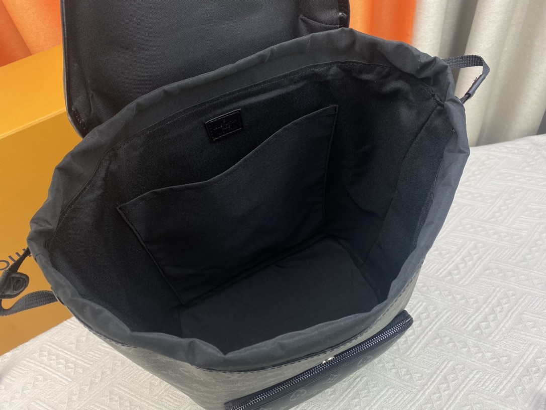 Louis Vuitton Montsouris Backpack Black 40Cm M46683