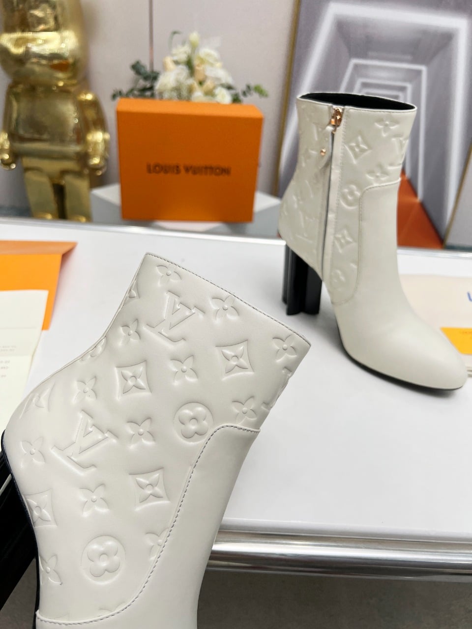Louis Vuitton Silhouette Ankle Boot White