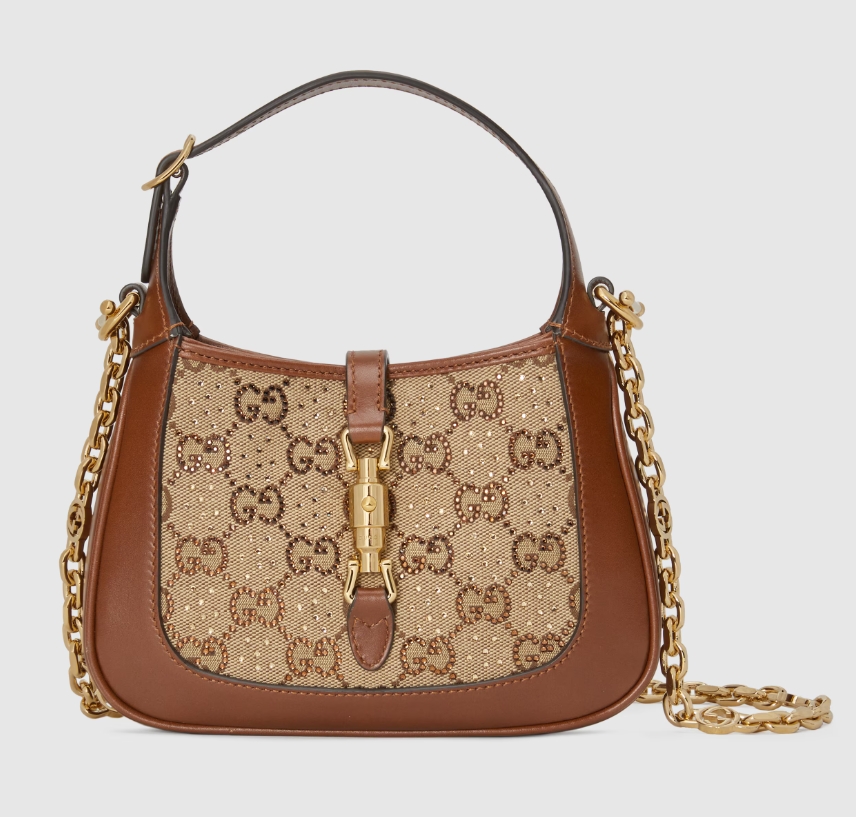 JACKIE 1961 MINI GG SHOULDER BAG-Camel and ebony-675799