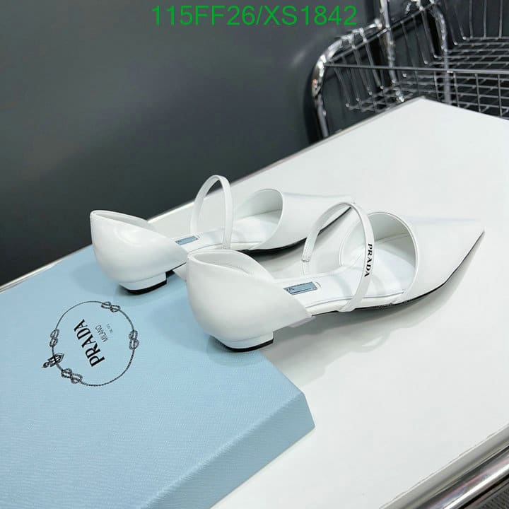 Prada Leather Ballet Flats White