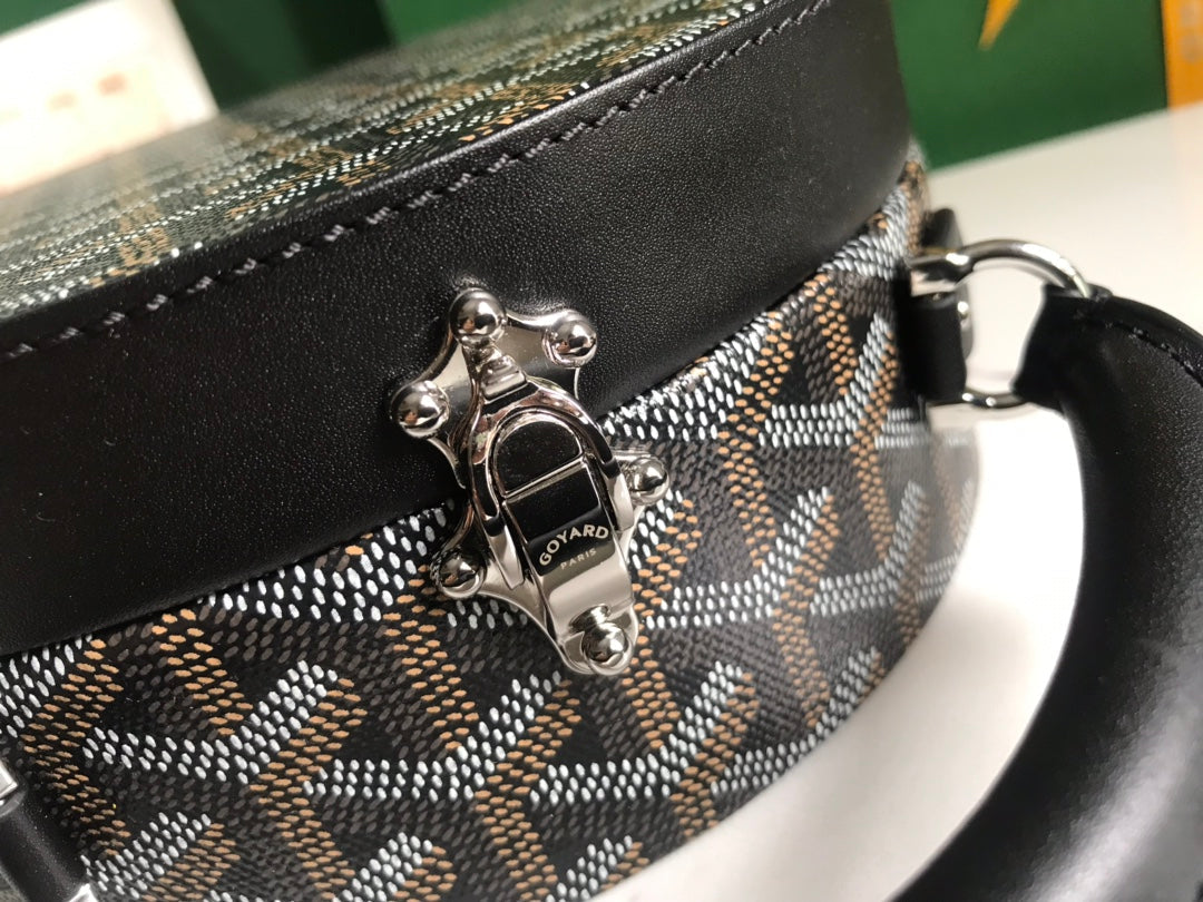 Goyard The Alto Hatbox Trunk Bag 18Cm Black Canvas
