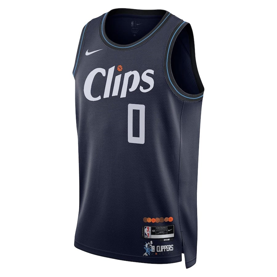 Russell Westbrook 0 LA Clippers  City Edition  2023-2024 seasonJersey - Navy