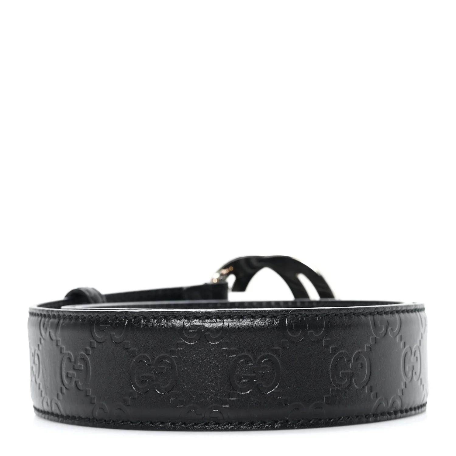Guccissima Interlocking G Belt 85 34 Black