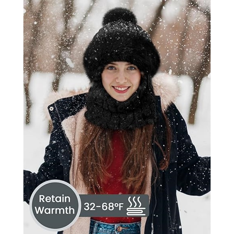 Hat and Scarf Set for Women