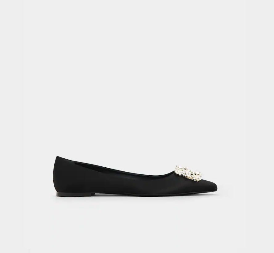 Roger Vivier Efflorescence Ballerinas in satin