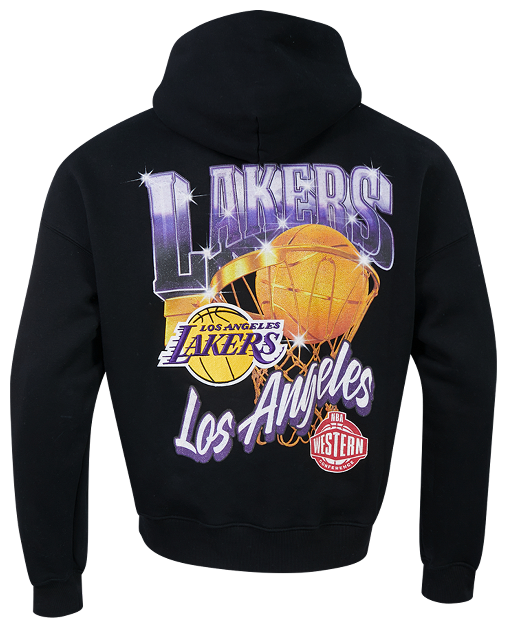 Pro Standard Lakers Gold Hoops Pro Full-Zip Hoodie