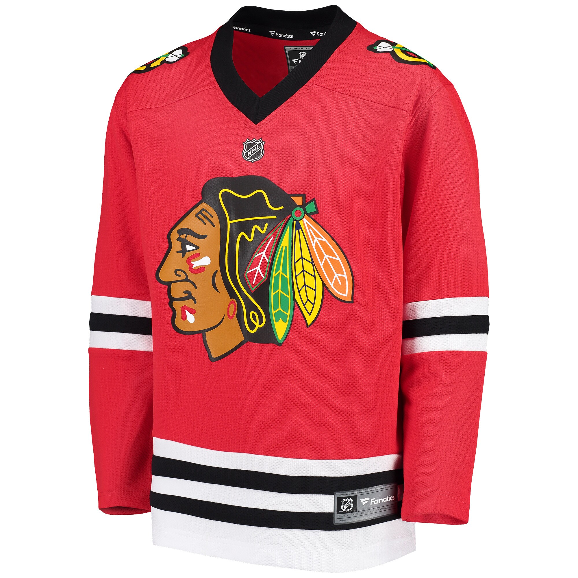 Chicago Blackhawks Fanatics Youth Home Replica Blank Jersey – Red