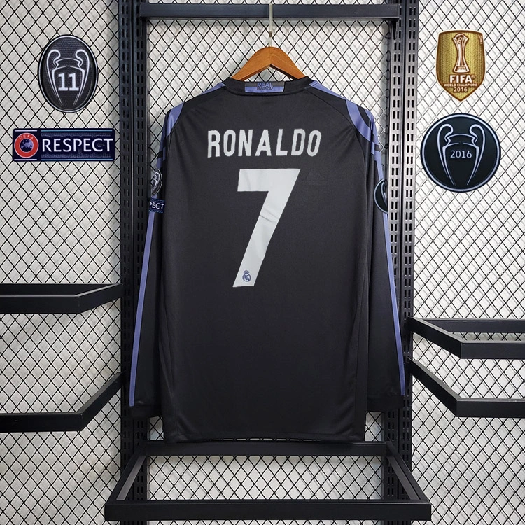 Retro 2016-17 Real Madrid Away Long Sleeve RONALDO Benzema Bale Sergio Ramos ISCO KROOS  Football jersey retro
