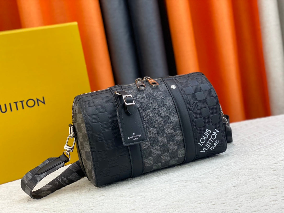 Louis Vuitton City Keepall Black Graphite 27Cm N40452