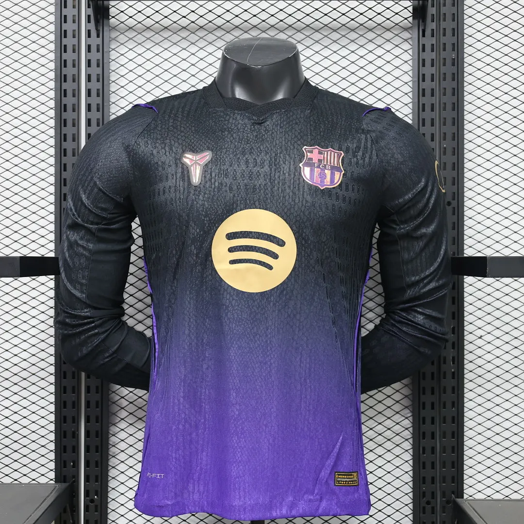 2026/27 La Liga Barcelona Team Away Football Jersey Player Version Long Sleeves - JerseyFun