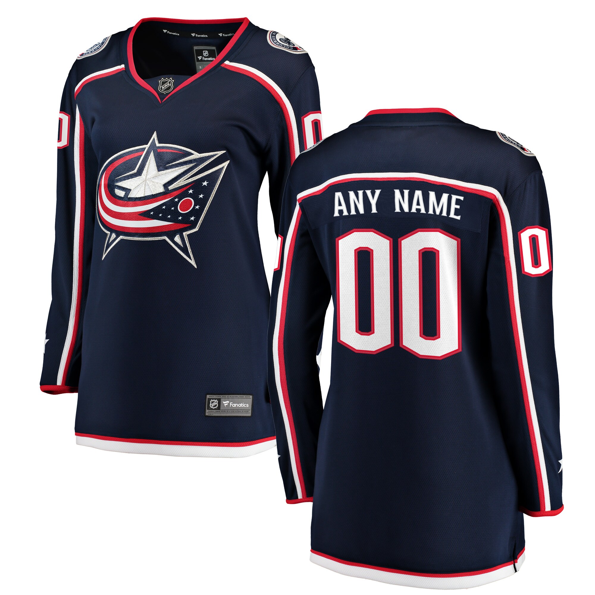Columbus Blue Jackets Fanatics Women’s Home Breakaway Custom Jersey – Navy