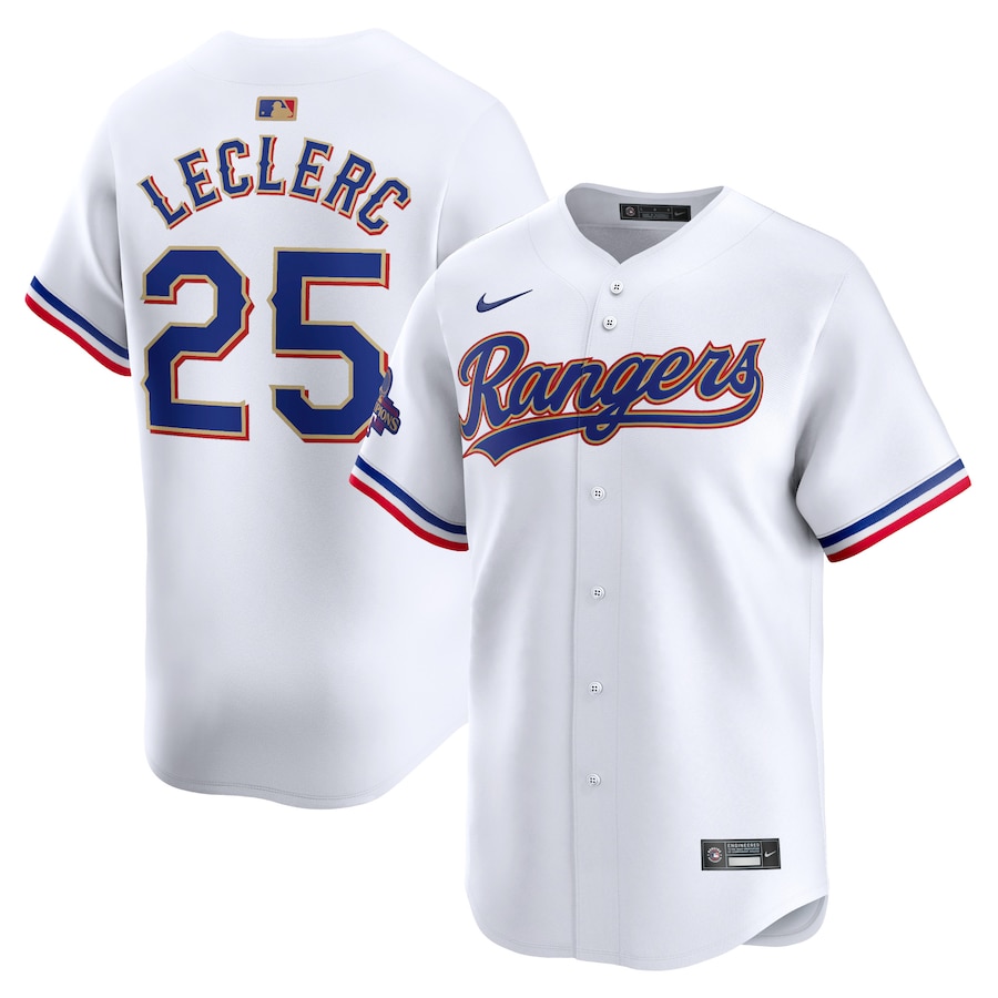 Jose Leclerc Texas Rangers 2024 Gold Collection Limited Player Jersey  White