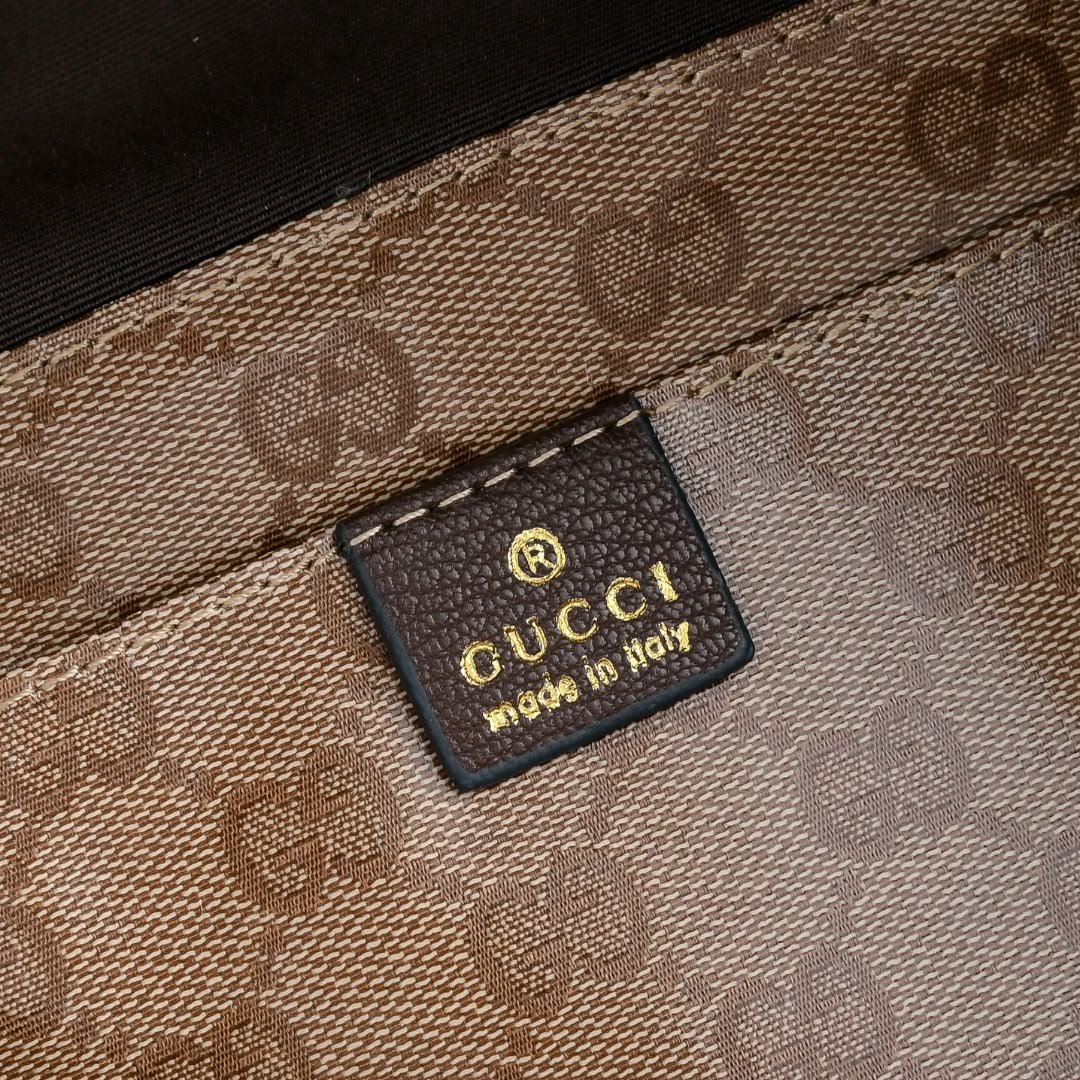 Gucci Melrose Medium Boston Bag 29cm/11.4in Sand And Brown GG Canvas 875228 FAF79 8547