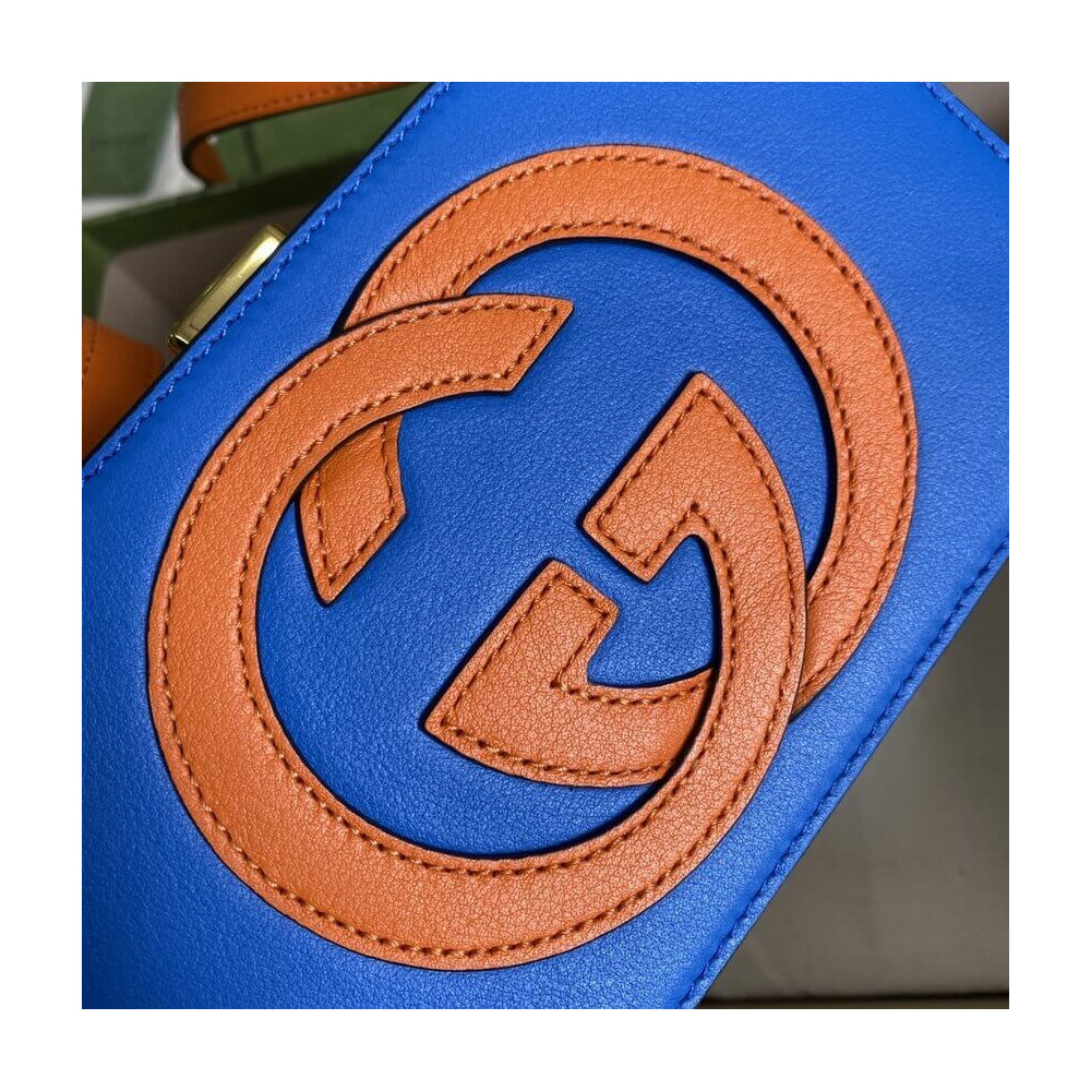 Gucci Interlocking G Mini Bag in Blue Leather