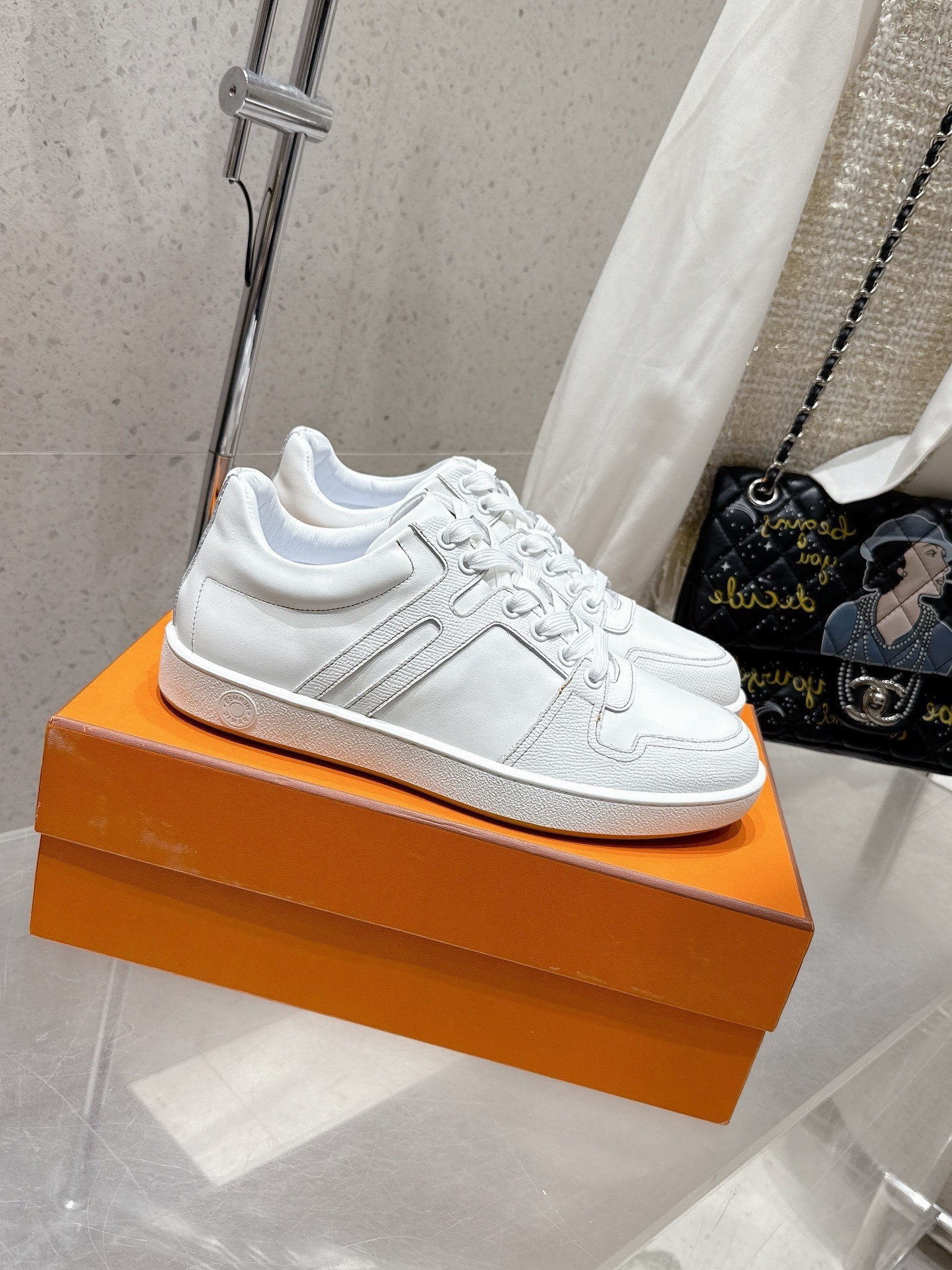 Hermès White Advantage Sneaker- Shoes for Men