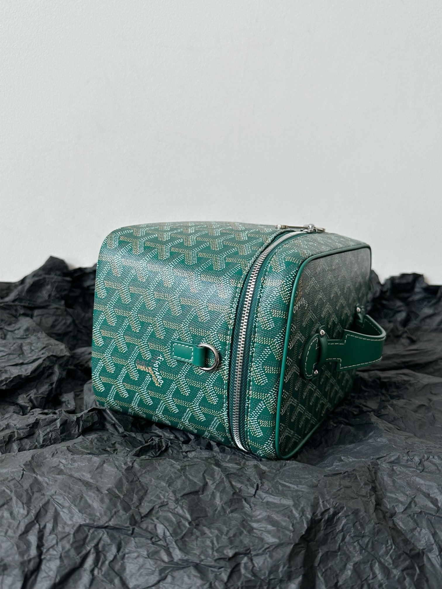 Goyard Goya Makeup Box Bag 20Cm Green Canvas