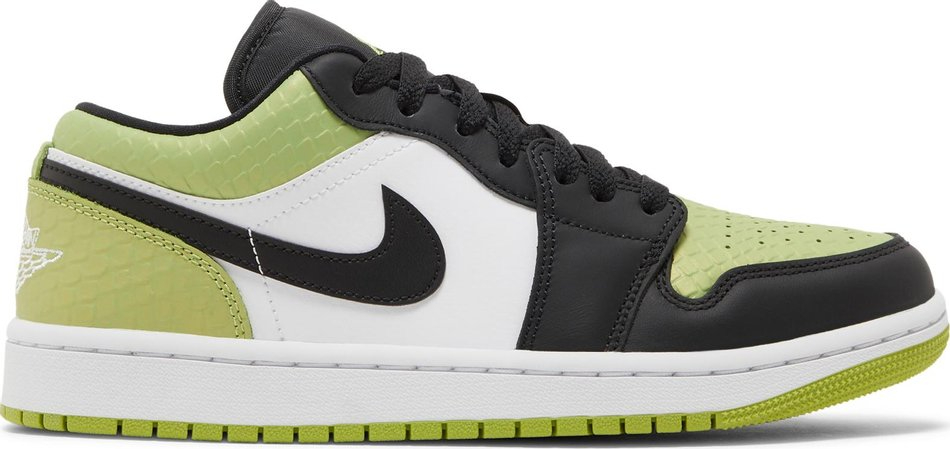 Wmns Air Jordan 1 Low SE Vivid Green Snakeskin DX4446-301