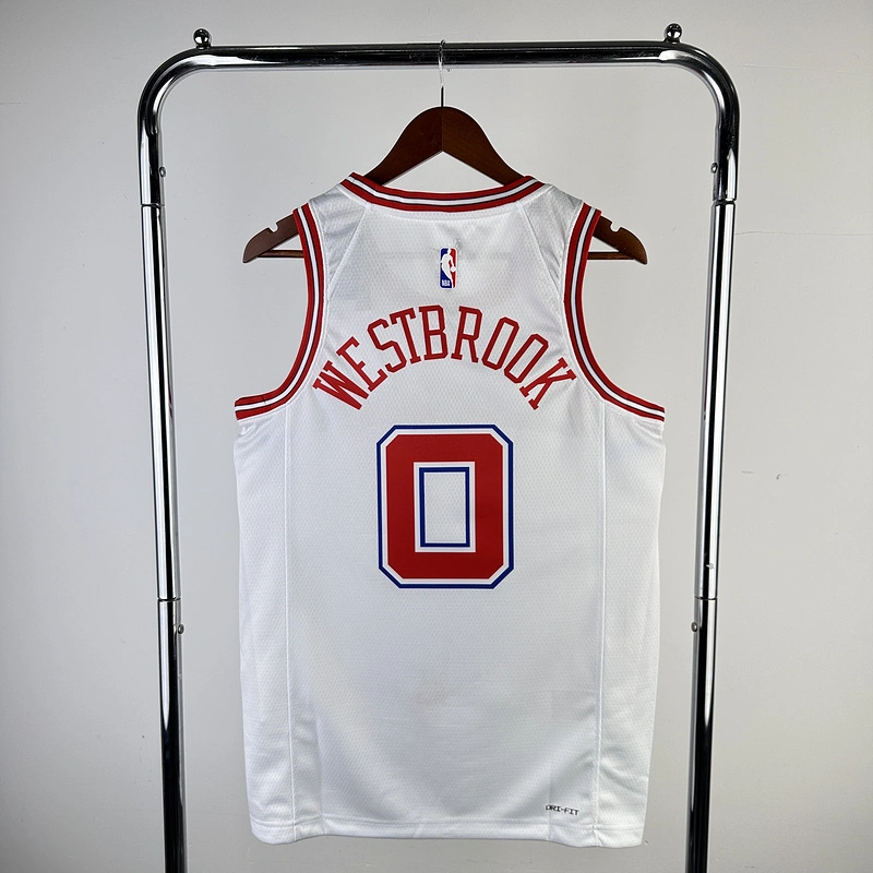 2024 NBA Houston Rockets 0 WESTBROOK Basketball Jersey