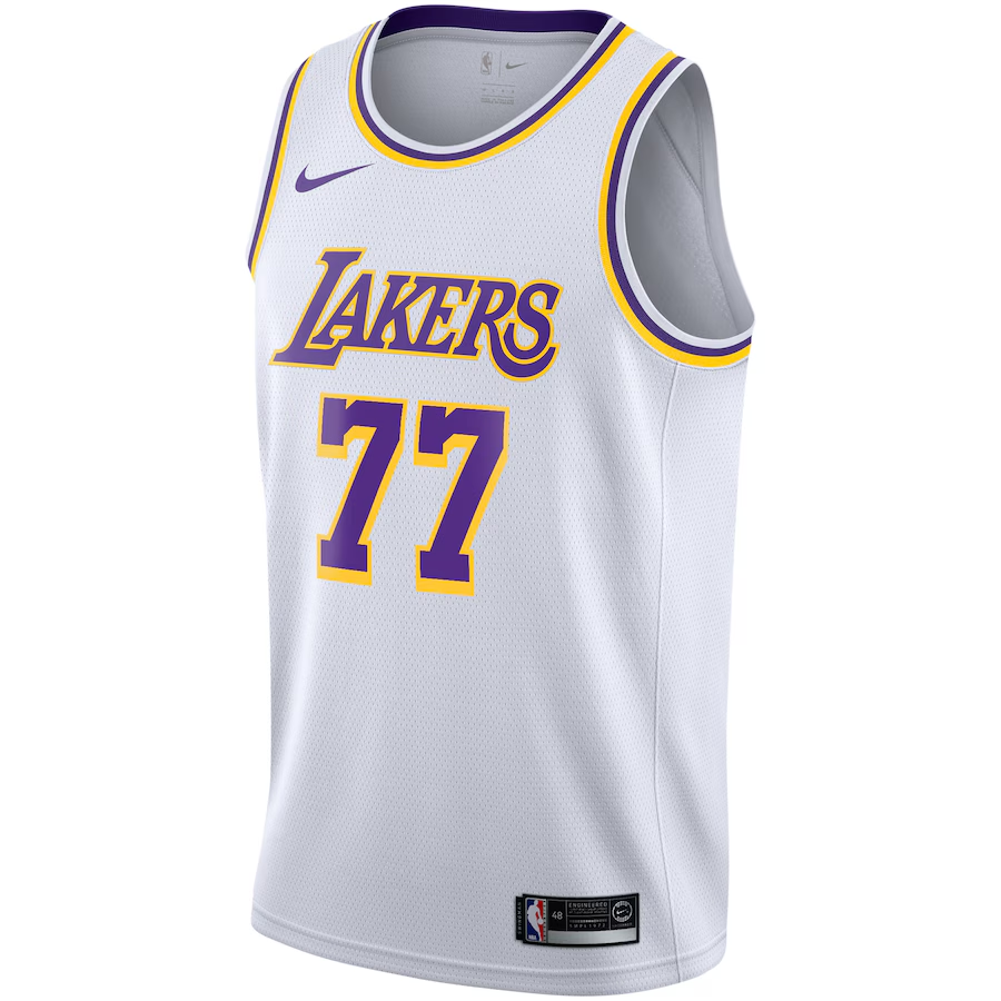 Los Angeles Lakers Nike Association Edition Swingman Jersey - White - Luka Dončić