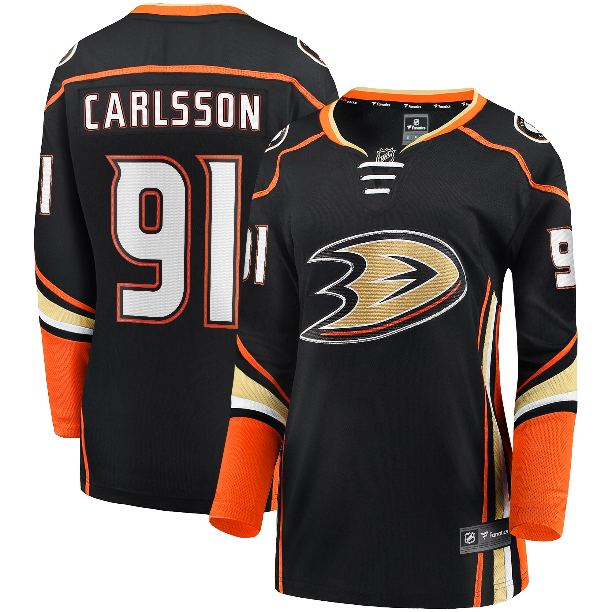 Leo Carlsson Anaheim Ducks Fanatics Women’s Home Breakaway Player Jersey – Black