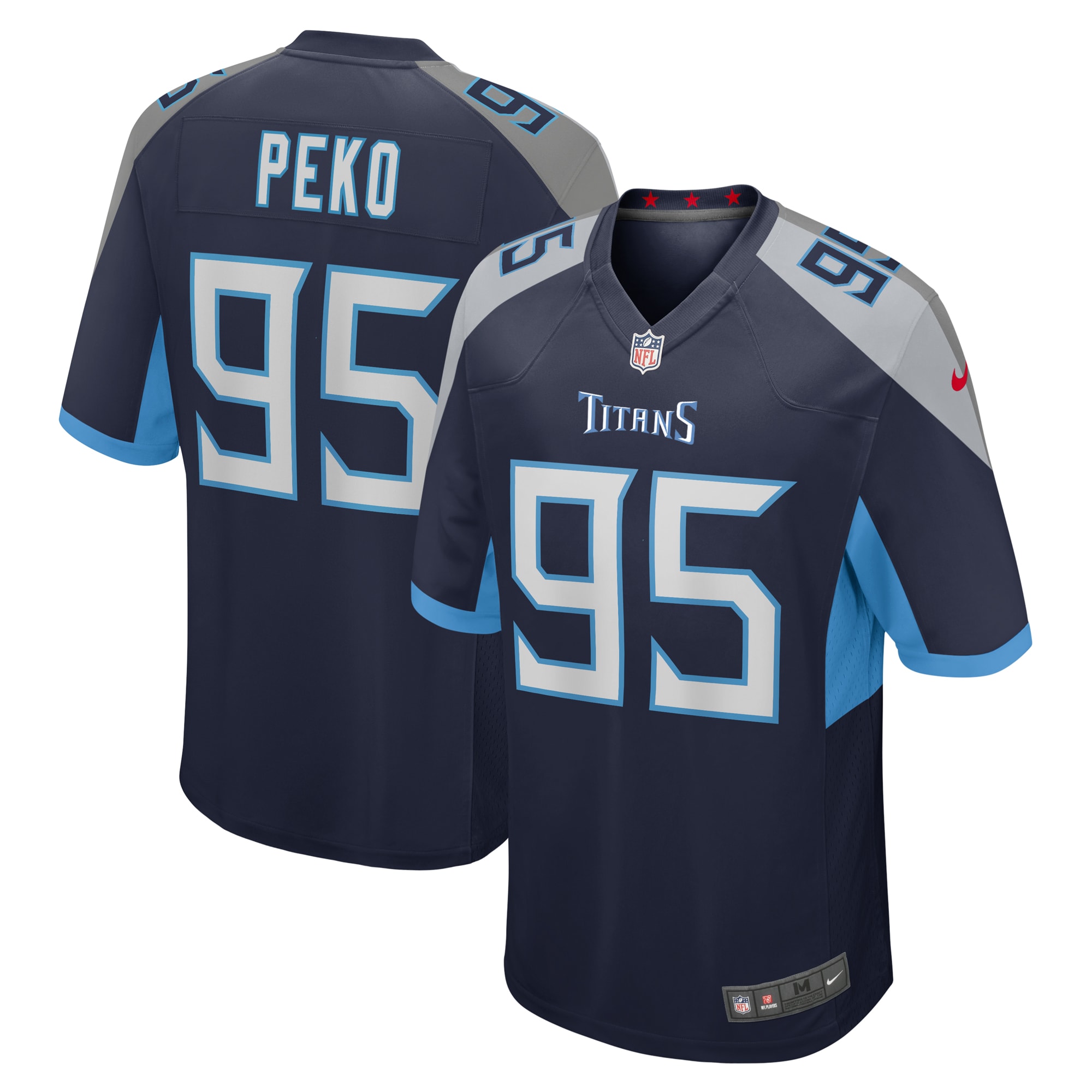Kyle Peko Tennessee Titans Nike Team Game Jersey -  Navy