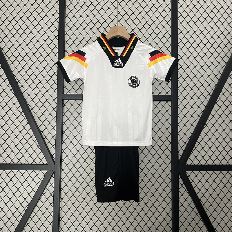 Retro Kids 1992 Kids Germany Home Völler Football jersey retro